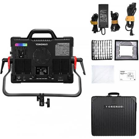 Yongnuo YNPad100 Kit - panel, lampa LED, zawartość zestawu